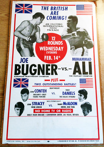 Muhammad Ali-Joe Bugner I Closed Circuit Boxing Poster (1973)