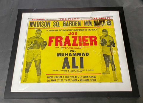 ALI, MUHAMMAD / JOE FRAZIER ON SITE POSTER 1971 (FRAMED)