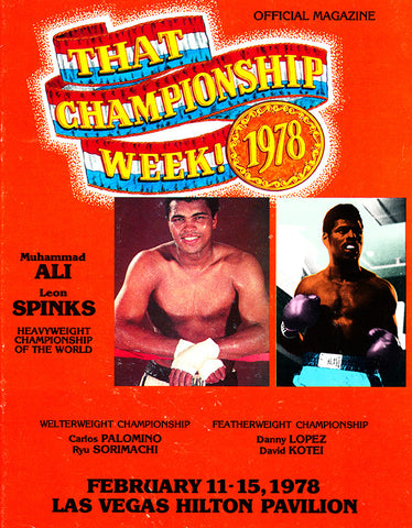 Muhammad Ali-Leon Spinks I Official Onsite Boxing Program (1978)