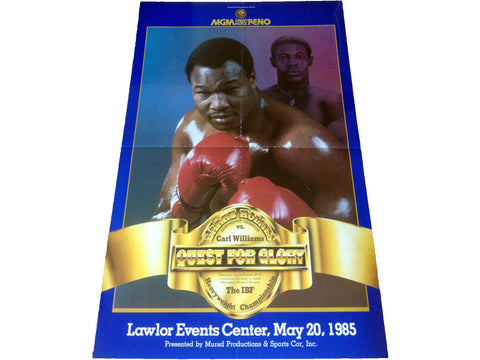 Larry Holmes-Carl Williams Official Onsite Boxing Poster (1985)