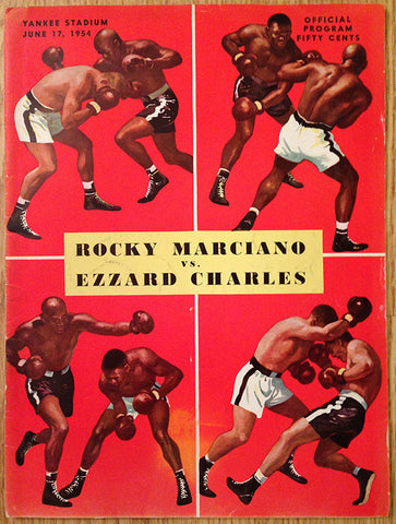 Rocky Marciano-Ezzard Charles I Official Onsite Boxing Program (1954)