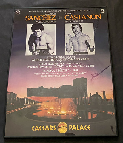 SANCHEZ, SALVADOR / ROBERTO CASTANON & MICHAEL DOKES / TEX COBB ON SITE POSTER 1981