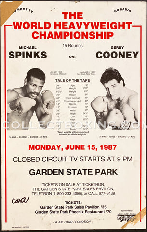 SPINKS, MICHAEL / GERRY COONEY CLOSED CIRCUIT POSTER 1987